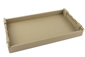 Rexene Bej deri Tepsi 44x26x5cm