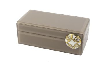 Capuccino sedefli Cam Kutu 21x12x8cm