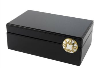 Siyah sedefli Cam Kutu 26x17x10cm