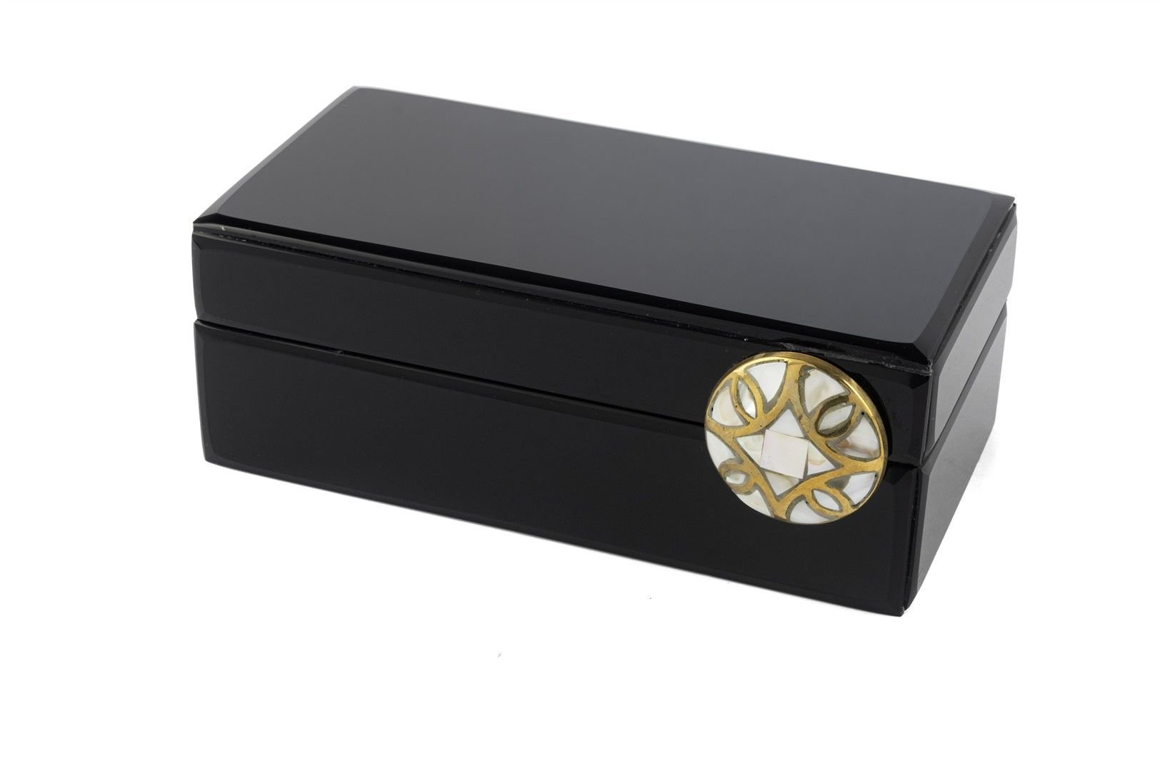 Siyah sedefli Cam Kutu 21x12x8cm