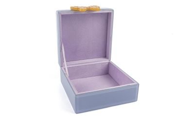 Mor Cam Takı Kutusu 17x17x8cm