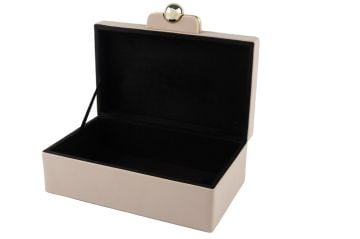 Rex Pembe deri Gold Kulplu Kutu 27x20x9cm