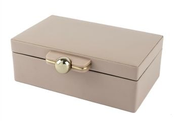 Rex Pembe deri Gold Kulplu Kutu 27x20x9cm