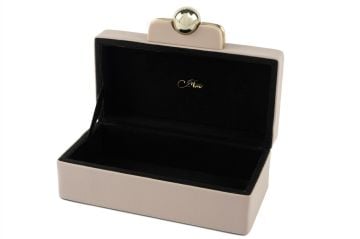 Rex Pembe deri Gold Kulplu Kutu 21x15x7cm