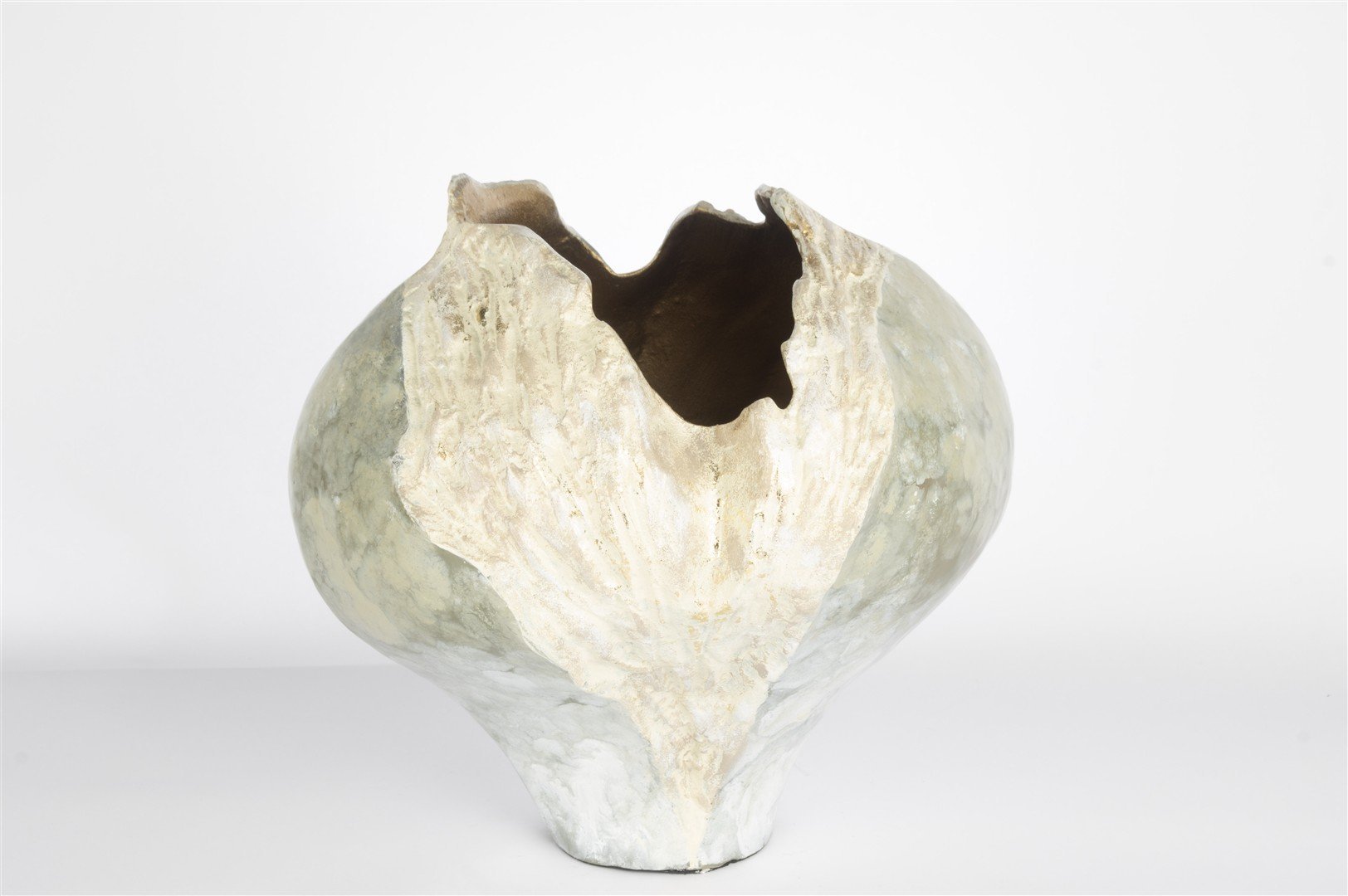 Turkuaz Doğal Doku Dek Vazo 32x27cm