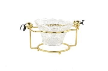 Gold Cam Sunumluk Kase 30x18x13cm