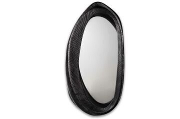 Siyah Yuvarlak Ayna 113x59x7cm