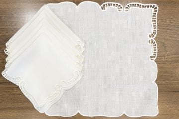 Eva Beyaz 6lı Peçete 40cm