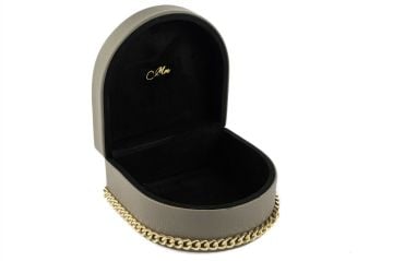 Rexene Kahve Gold Zincirli Kutu16x16x8cm