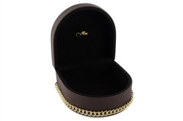 Rexene Bordo Gold Zincirli Kutu 16x16x8cm