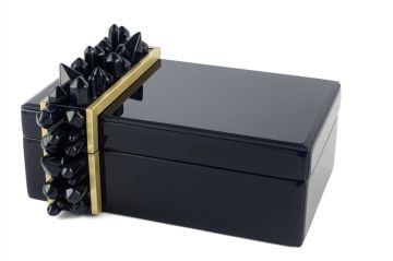 Polky Lacivert Cam Kutu 26x20x15