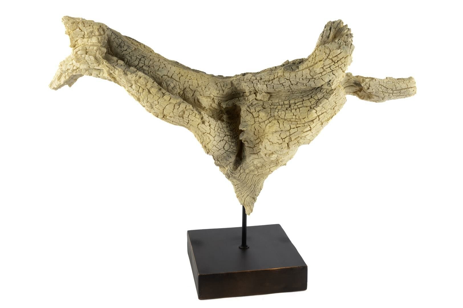 Siyah Kaideli Naturel Dekor Obje61x21x44cm