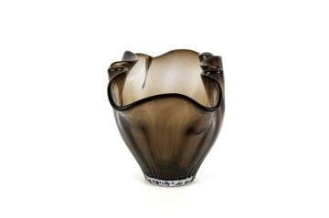 Kahve Vİntage Cam Dek Kase 19x35x22cm