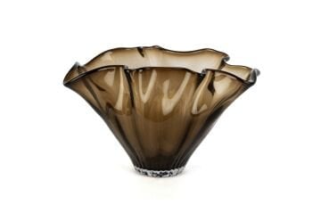 Kahve Vİntage Cam Dek Kase 19x35x22cm