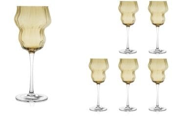 Vintage Flame 6lı Kırmızı Şarap Kadehi 410ml