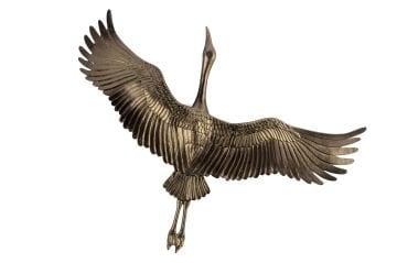 Bronz Kuş Duvar Aksesuarı 43x23x7cm