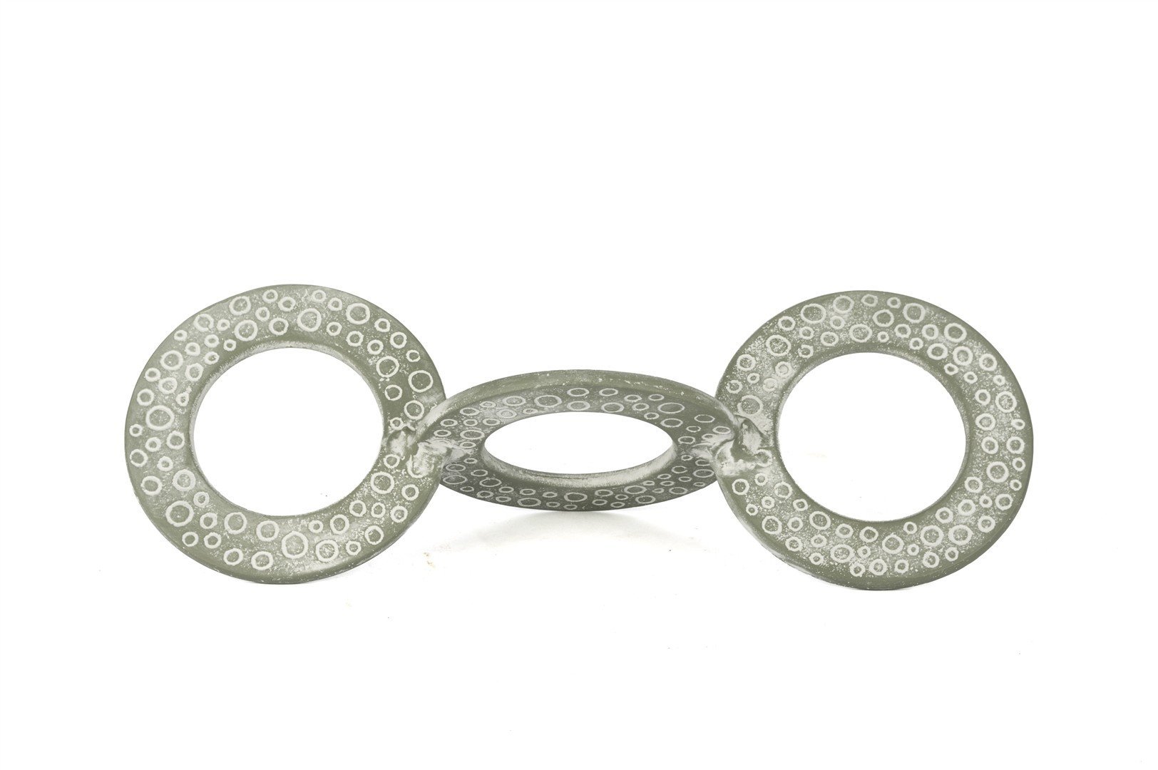 Yeşil Eskitme Dek Halka 36x13cm