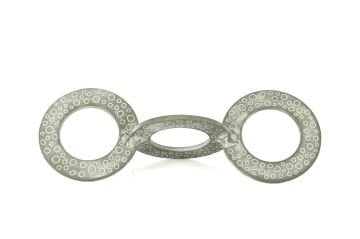 Yeşil Eskitme Dek Halka 36x13cm