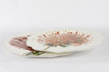 Art Of Botanical Kırmızı 2li Servis Tabağı 28cm