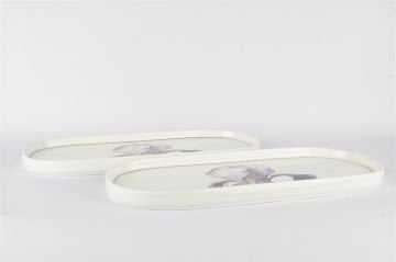 Art Of Botanica Lila 2li Oval Tabak 35x15cm