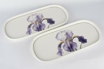 Art Of Botanica Lila 2li Oval Tabak 35x15cm