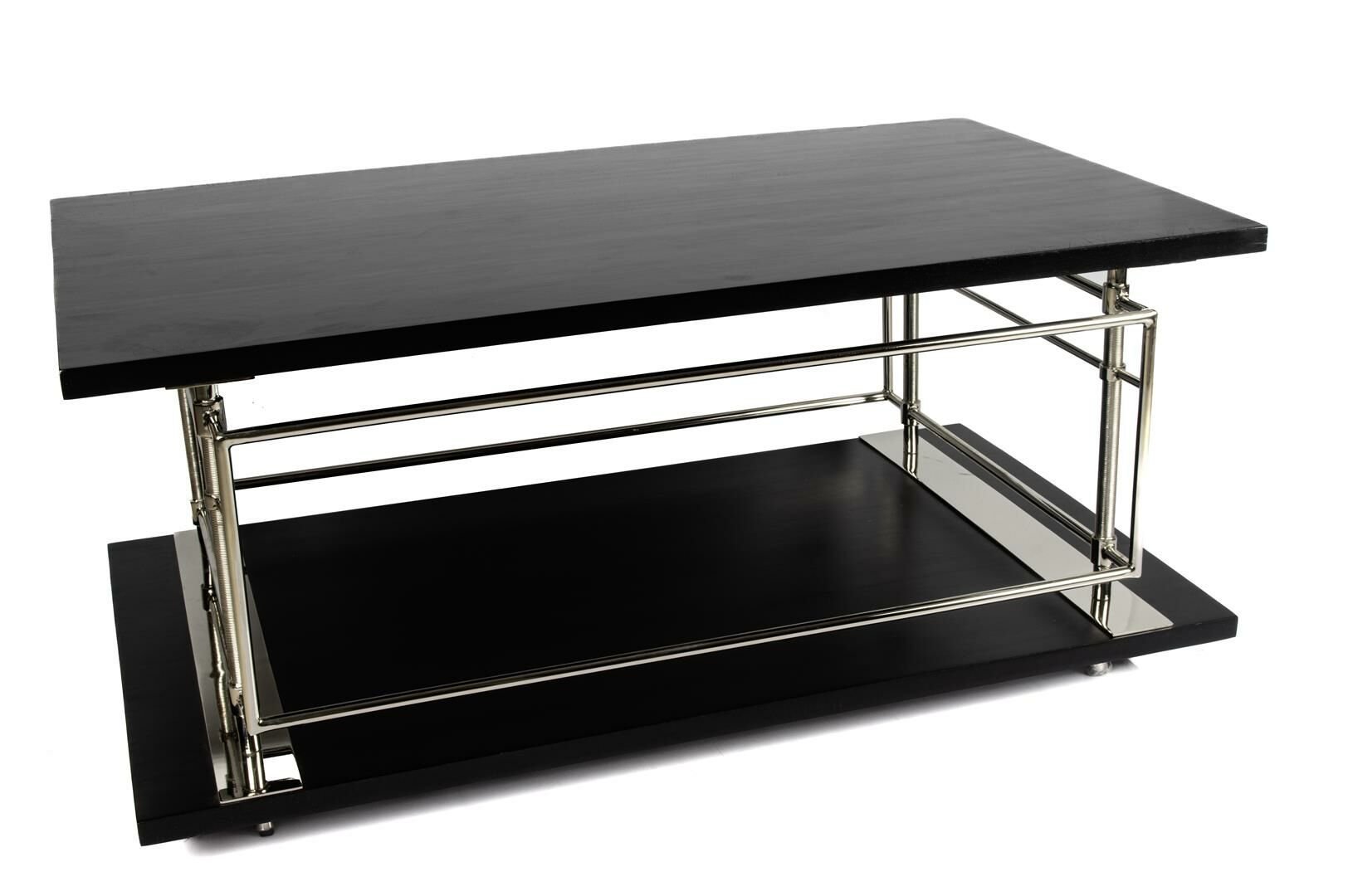 Siyah Ahşap Gold Sehpa 107x61x49cm