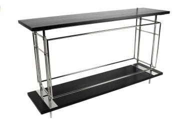 Siyah Ahşap Gold Konsol 137x36x80cm