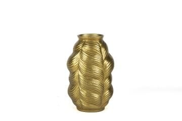 Gold Dalgalı Vazo 18x22cm