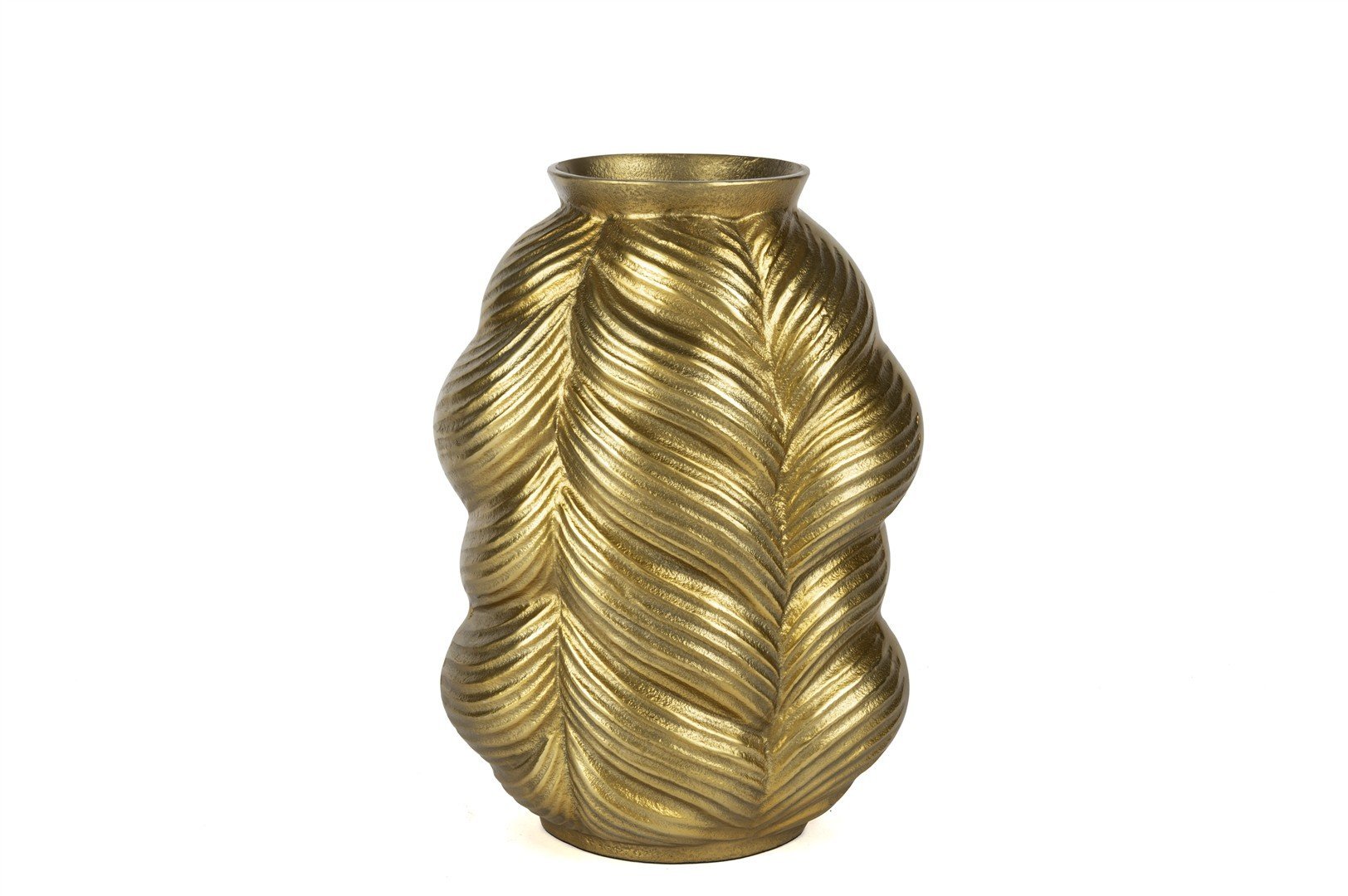 Gold Dalgalı Vazo 25x33cm