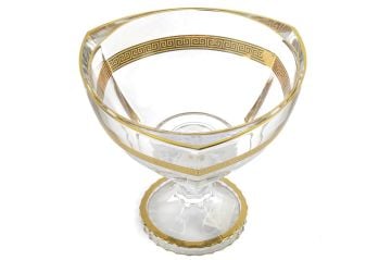 Angelic Gold Cam Ayaklı Kase 24x22cm