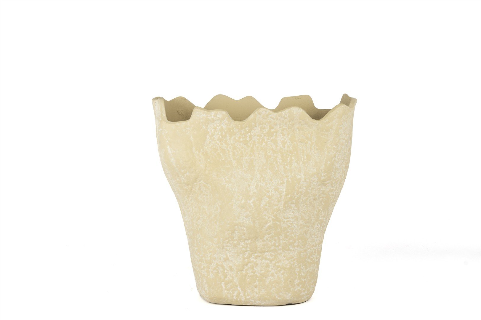 Krem Alçı Vazo31x31cm