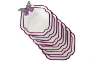 Nicole Magenta 6lı Bardak Altlığı