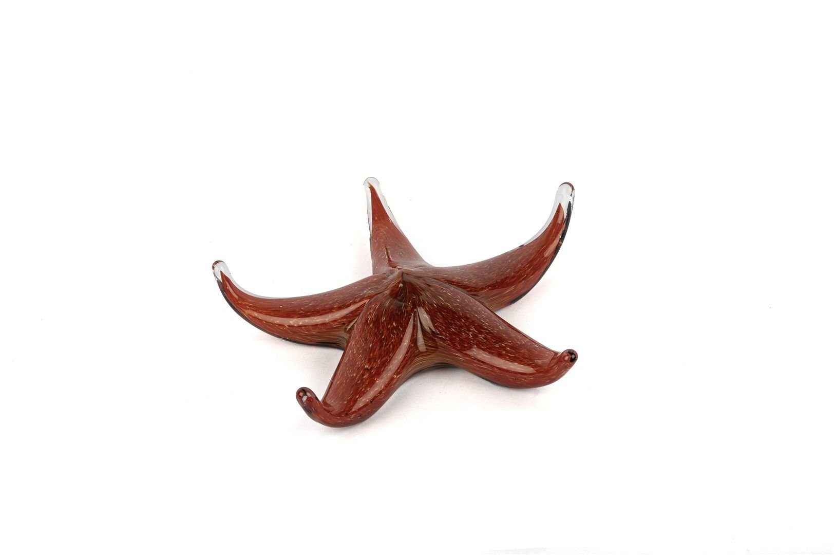 Kırmızı Deniz Yıldızı Cam Dek 19cm