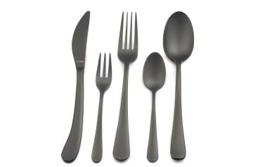 Settimocielo Satin Black 30 Parça Çatal Kaşık Bıçak Seti