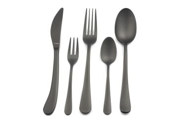 BUGATTİ Settimocielo Satin Black 30 Parça Çatal Kaşık Bıçak Seti