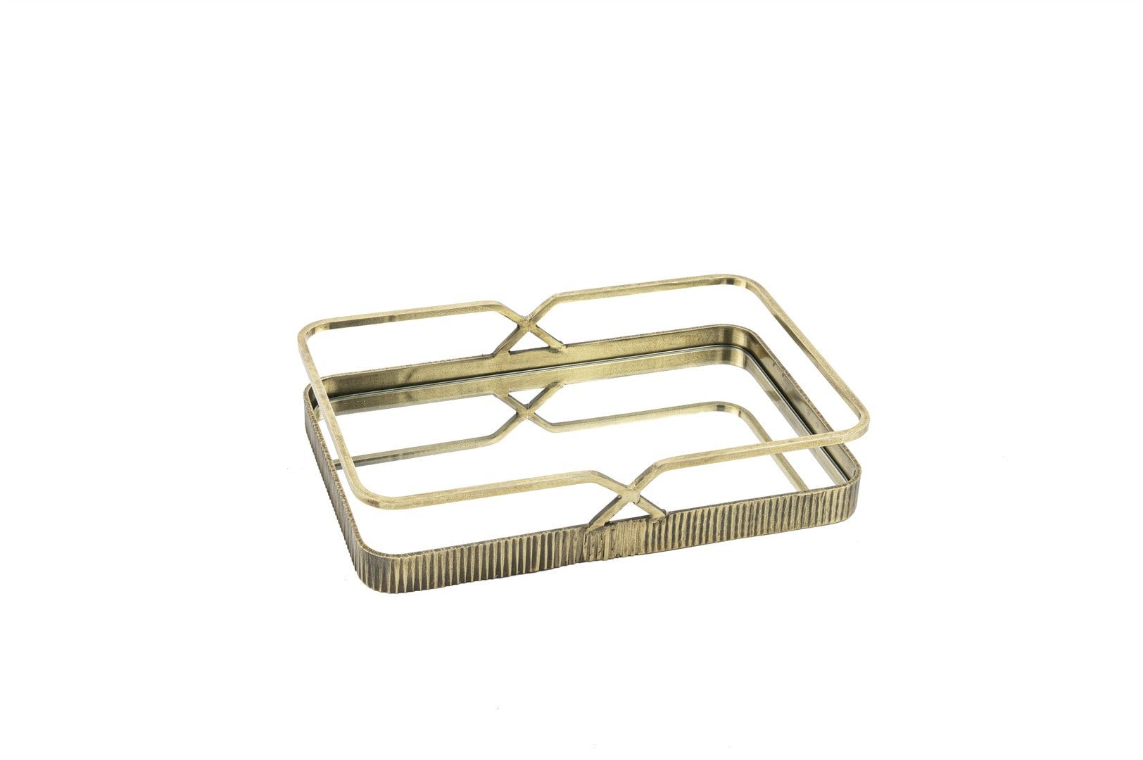 Antik Gold Aynalı Tepsi 30x21x6cm