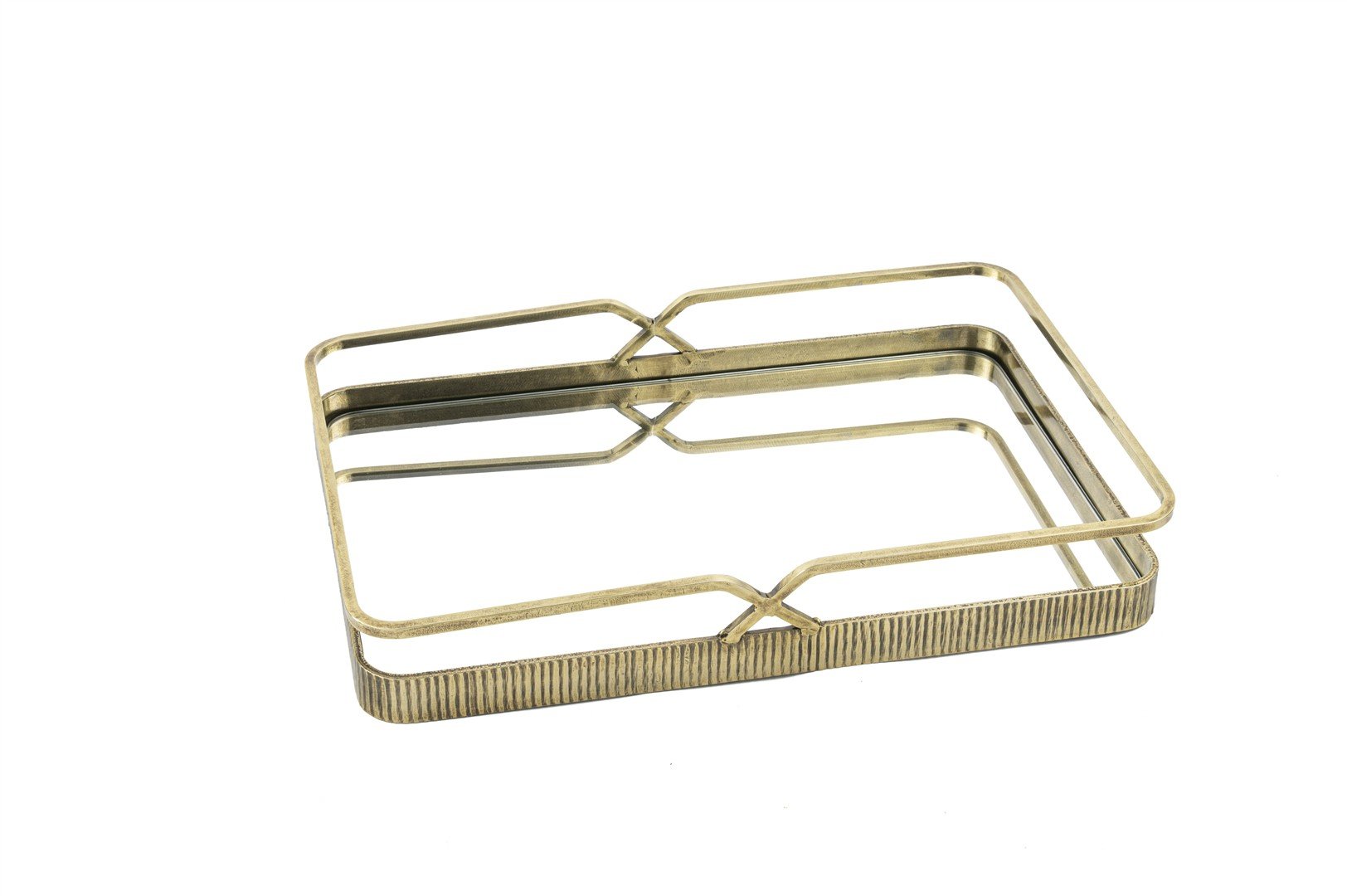 Antik Gold Aynalı Tepsi 38x26x6cm