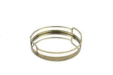 Antik Gold Aynalı Yuvarlak Tepsi 31x8cm
