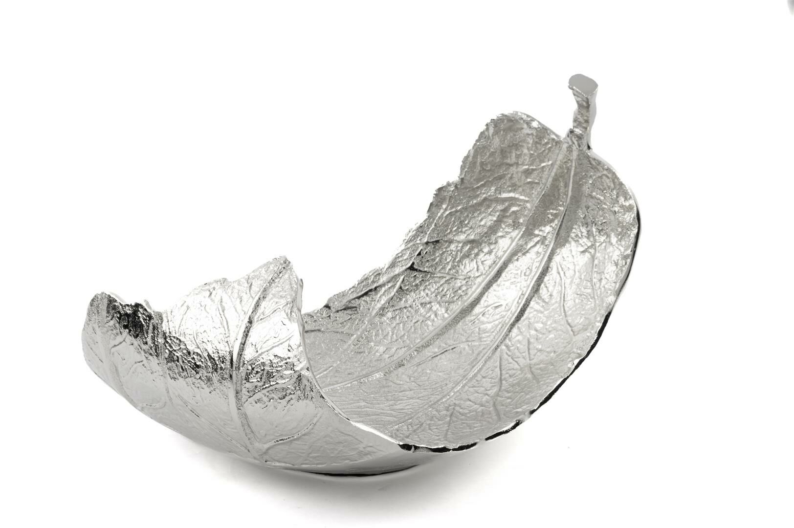 Silver Leaf Dekor Metal Tabak 37x30x28cm