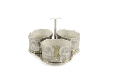 Silver 3lü Çerezlik 20x15cm