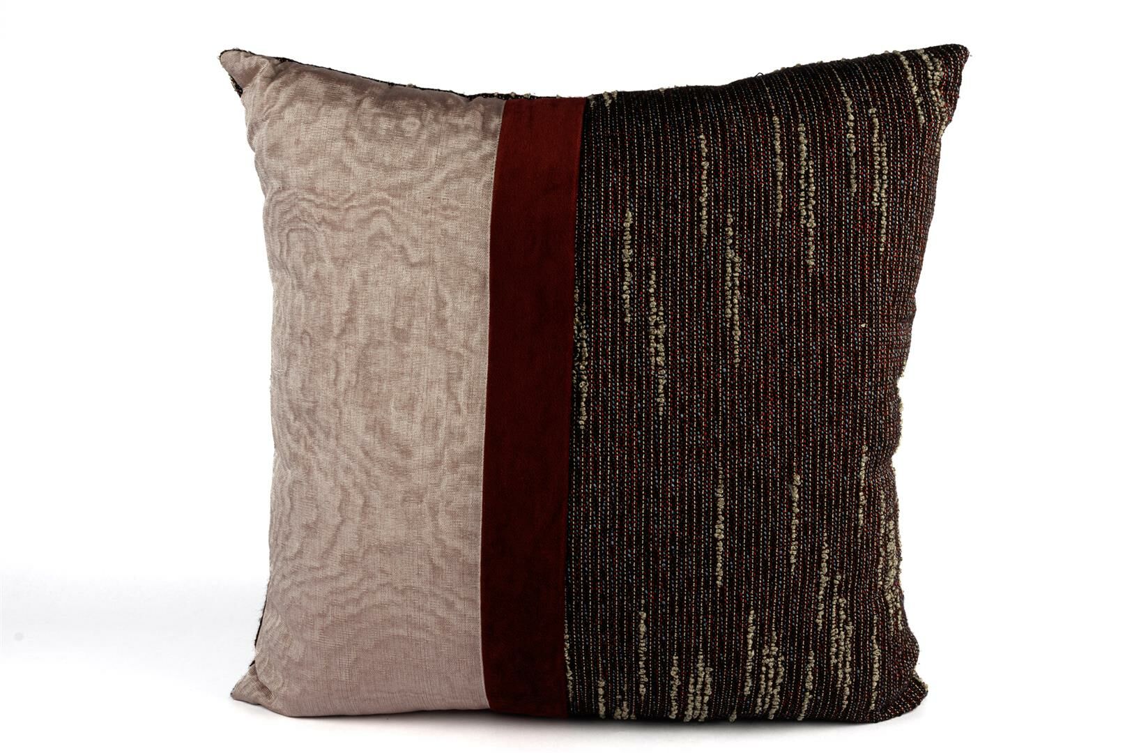 Emilie Muare Pembe Bordo Yastık 50 cm