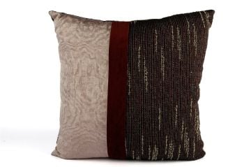 Emilie Muare Pembe Bordo Yastık 50 cm