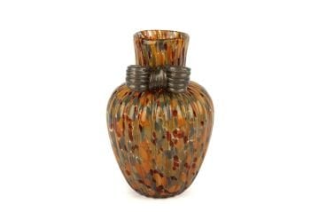 Flame Muse Fiyonklu Cam Vazo 19x29cm