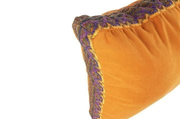 Alexa Turuncu Bordürlü 50x50 Yastık Kırlent