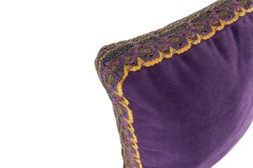 Alexa Mor Bordürlü 50x50 Yastık Kırlent