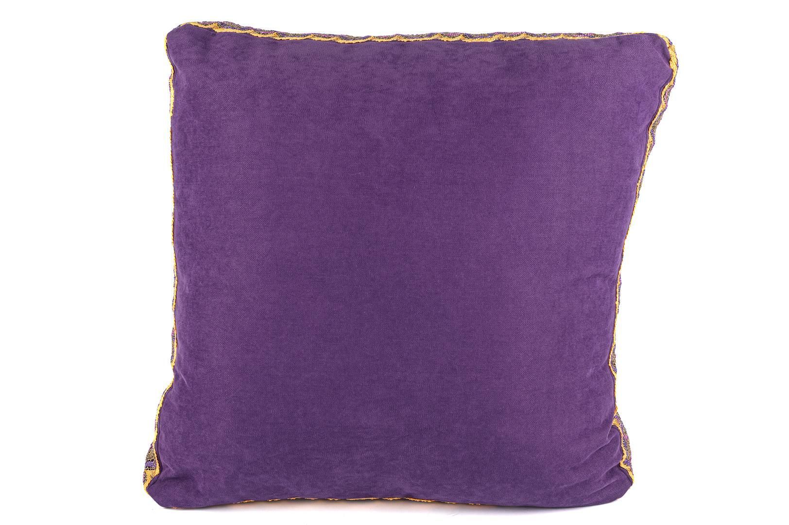 Alexa Mor Bordürlü 50x50 Yastık Kırlent