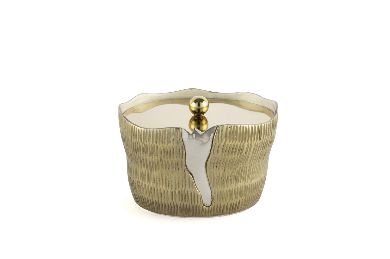 Gold Kapaklı Şekerlik 17x13x13cm