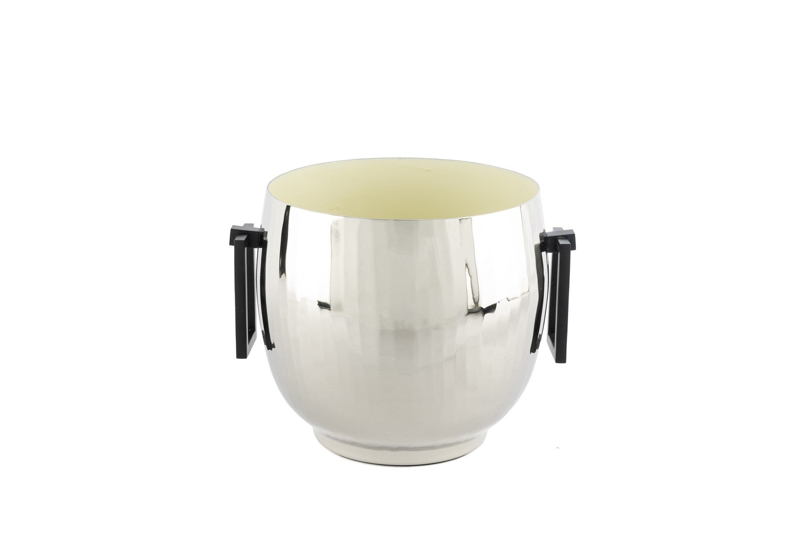 Silver Mat Siyah kulplu Şampanya Kovası 25x20x20cm