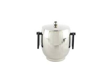 Sİlver Mat Siyah Kulplu Şekerlik 12x18cm