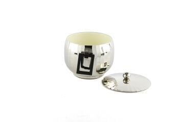 Silver Mat Kulplu Şekerlik 16x15cm